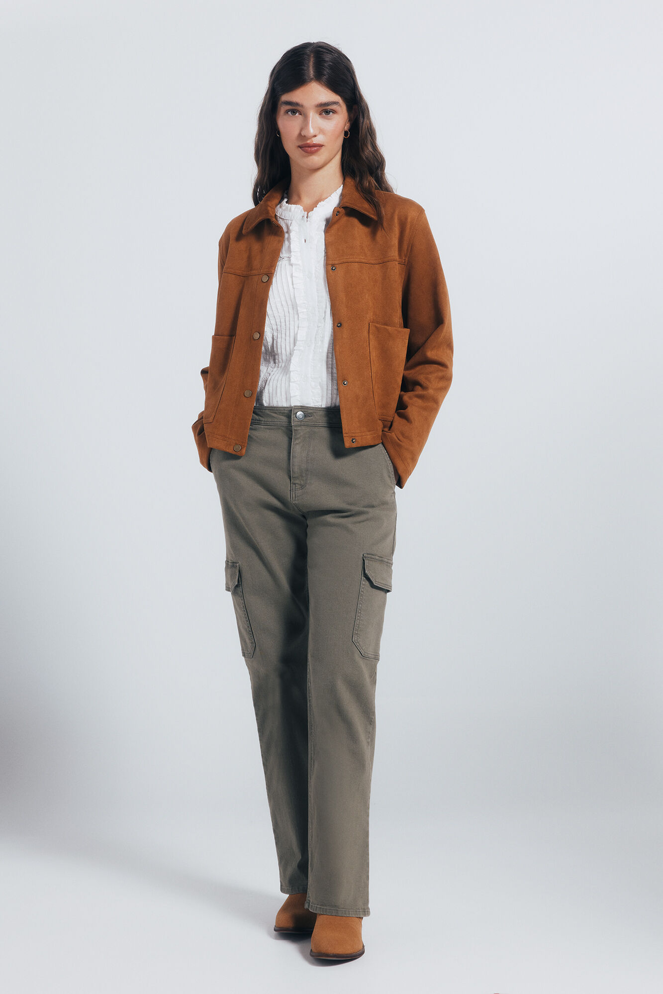 Springfield Blusa plumetti lace natural