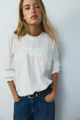 High Spirits Blusa Sunday blanco