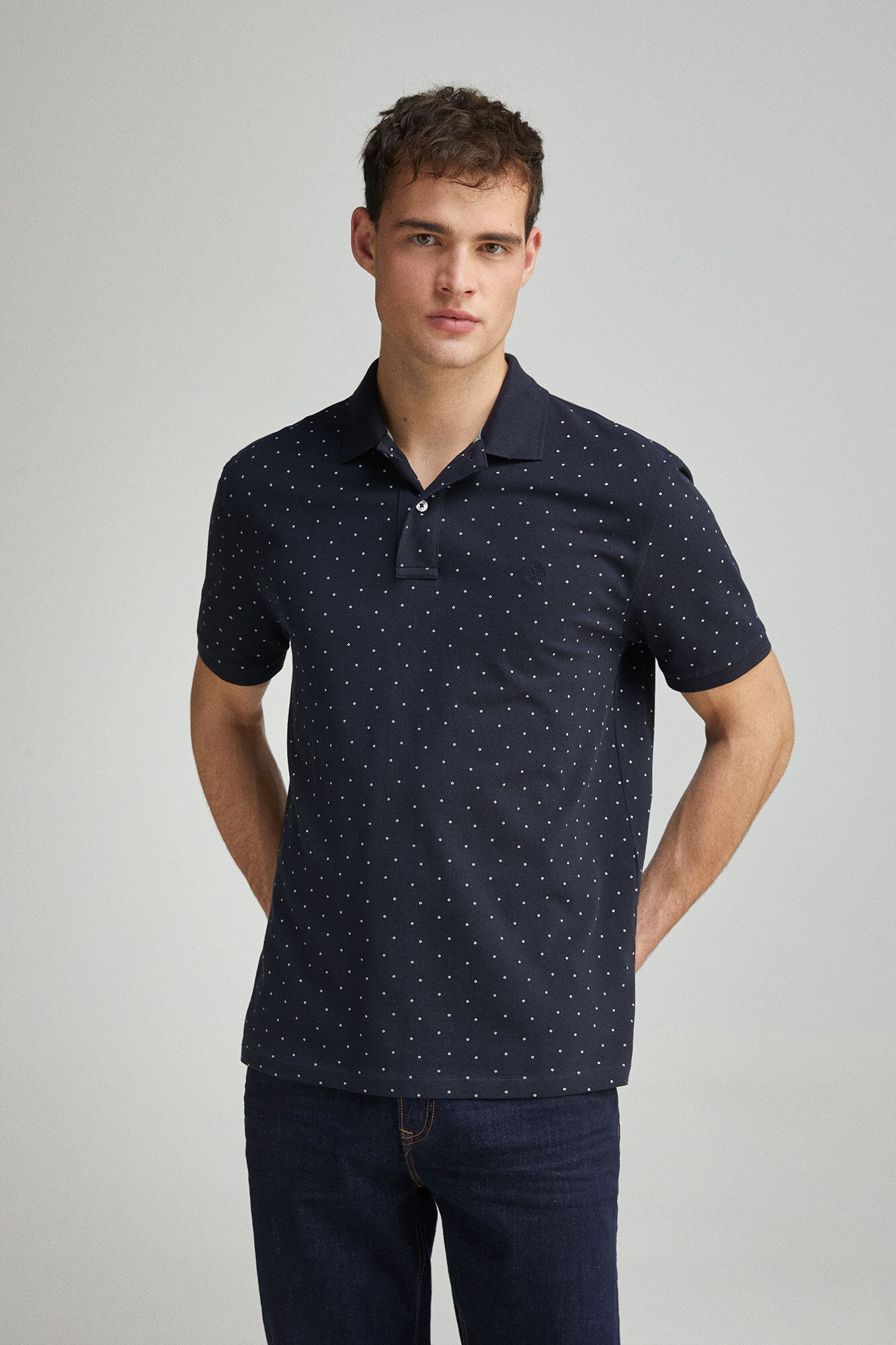 Springfield Polo piqu&eacute; estampado all over regular fit