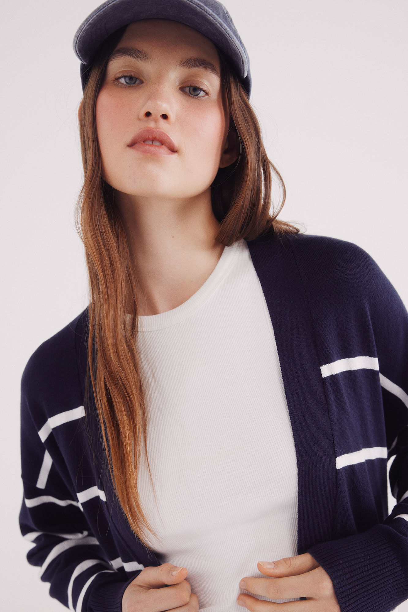 Springfield C&aacute;rdigan abierto ligero marino