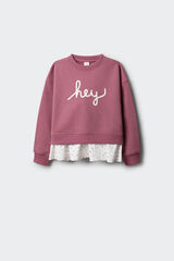 Springfield Kids Sudadera "hey" niña. rosa