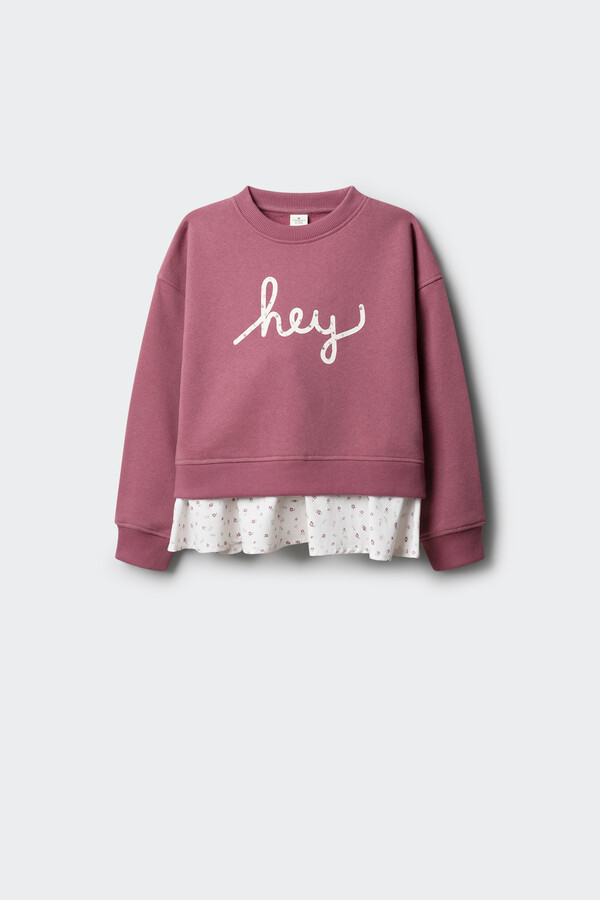 Springfield Kids Sudadera "hey" niña. rosa