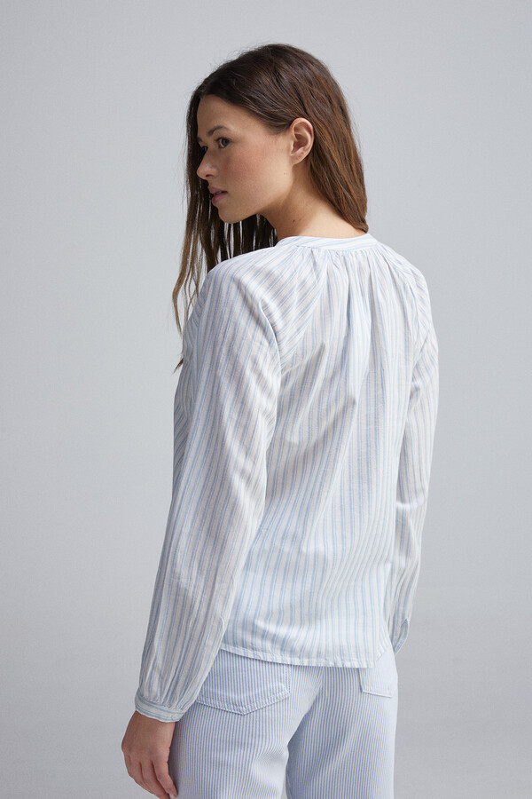 Springfield Blusa volumen cuello mao marfil