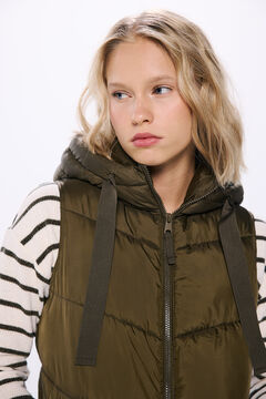 Springfield Chaleco acolchado capucha resistente al agua khaki