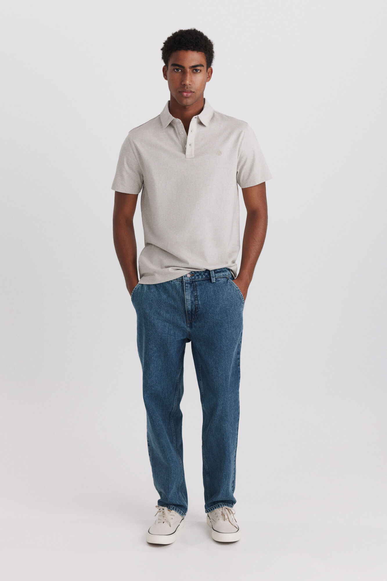 Springfield Polo de jersey de microraya slim fit
