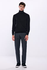 Springfield Pantalón chino vestir comfort slim fit gris