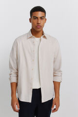 Springfield Camisa de lino beige