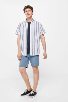 Springfield Bermuda vaquera 5 bolsillos slim lavada azul