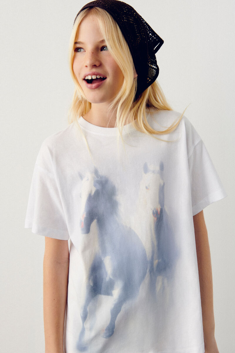 Springfield Kids Playera manga corta de caballo para ni&ntilde;a