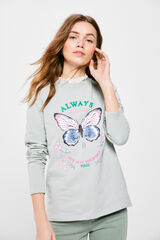 Springfield Sudadera "Always" Mariposa turquesa