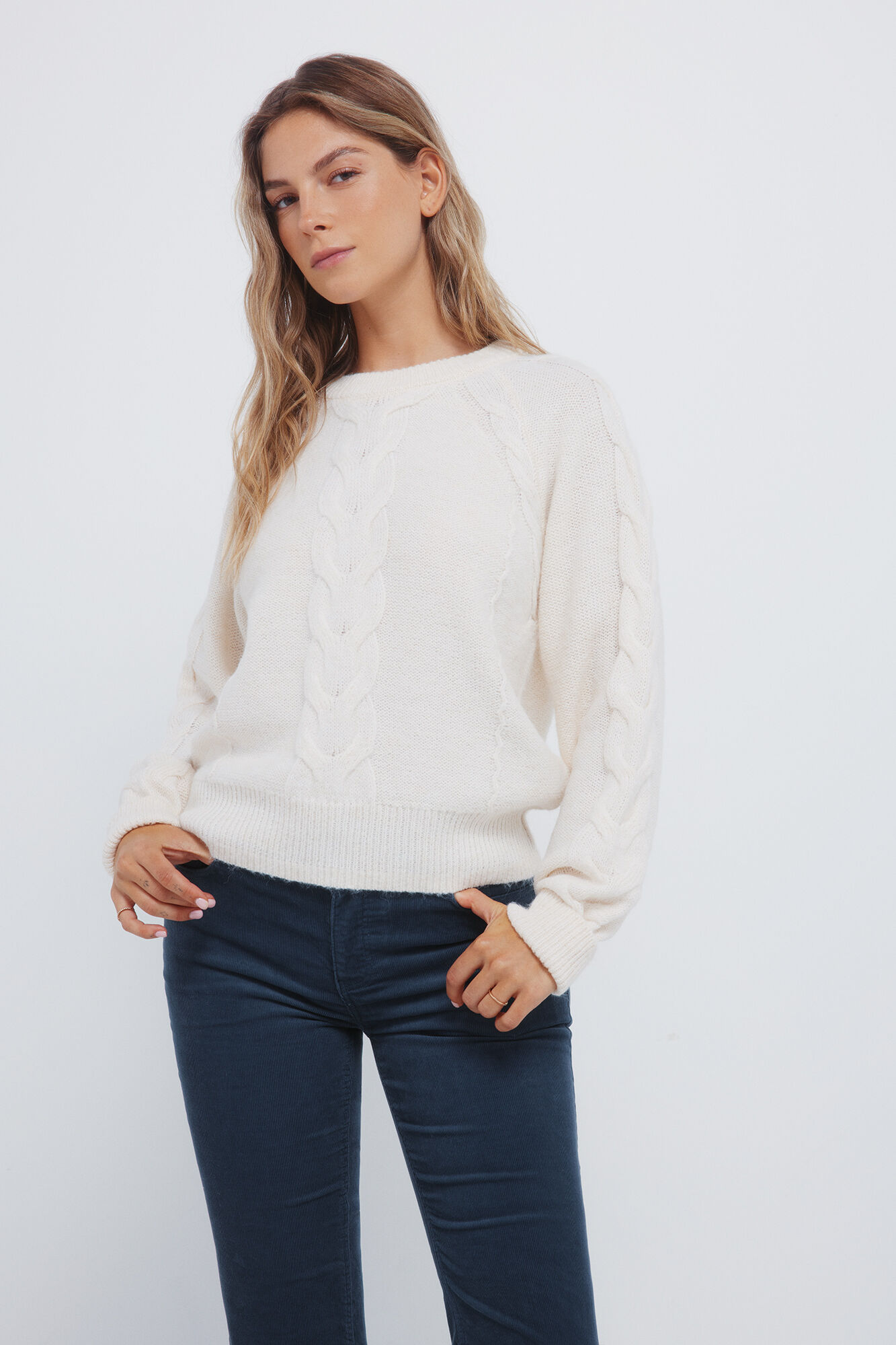 Springfield Pantalones de pana de corte bajo marino