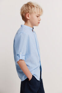 Springfield Kids Camisa cuello mao a rayas de lino para ni&ntilde;o