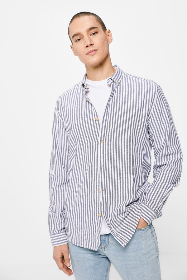 Springfield Camisa rayas marino