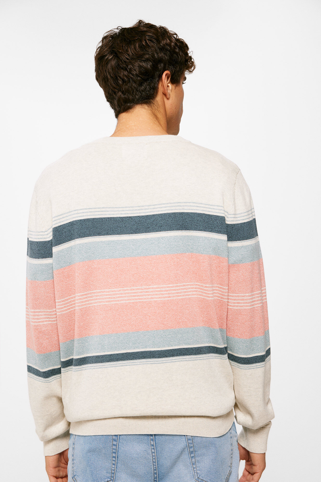 Springfield Su&eacute;ter fantas&iacute;a raya torzal gris