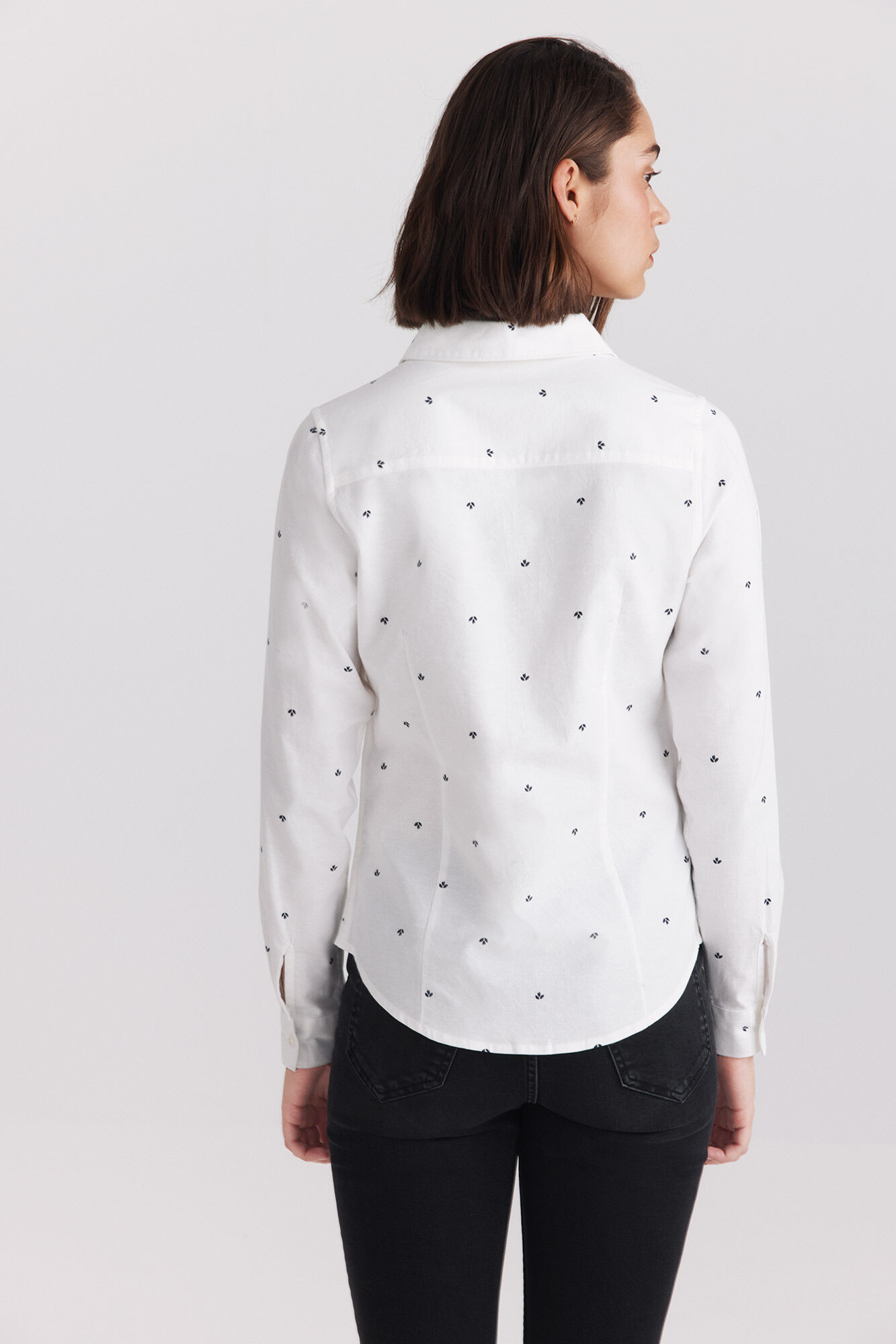 Springfield Camisa oxford semi abierta natural