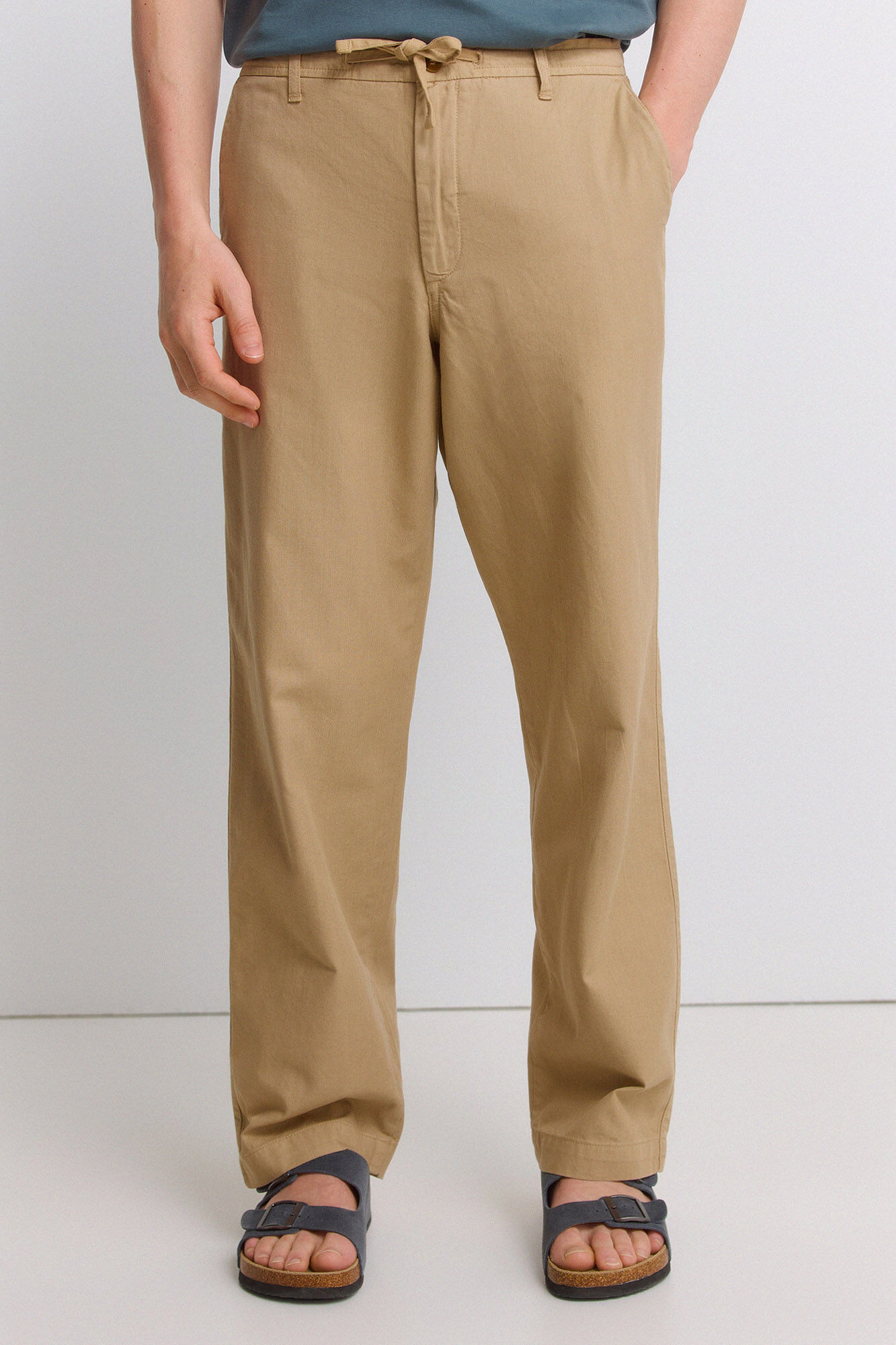 Springfield Pantal&oacute;n ligero de lino straight fit
