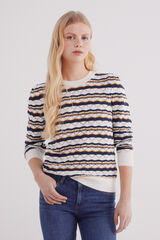 Springfield Suéter tejido pointelle beige