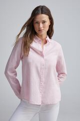 Springfield Camisa manga larga algodón lino rosa