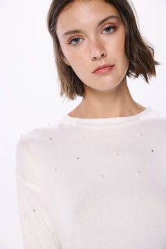 Springfield Playera perlas delantero beige