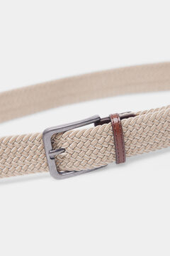 Springfield Cinturón trenzado monocolor beige