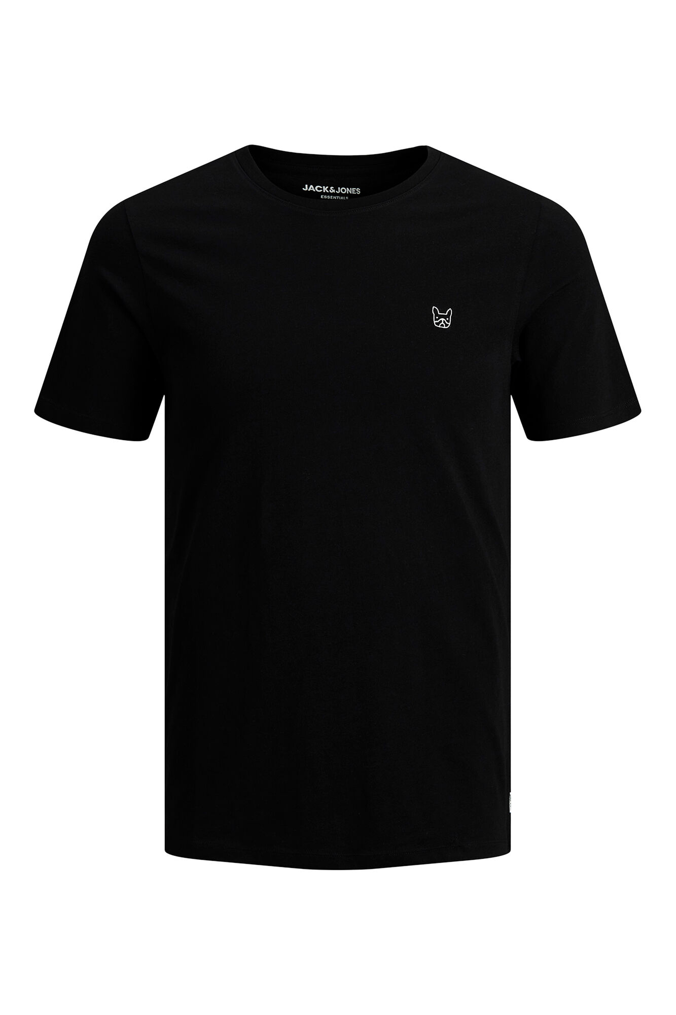 Jack & Jones Playera slim fit de algod&oacute;n con logo icono negro