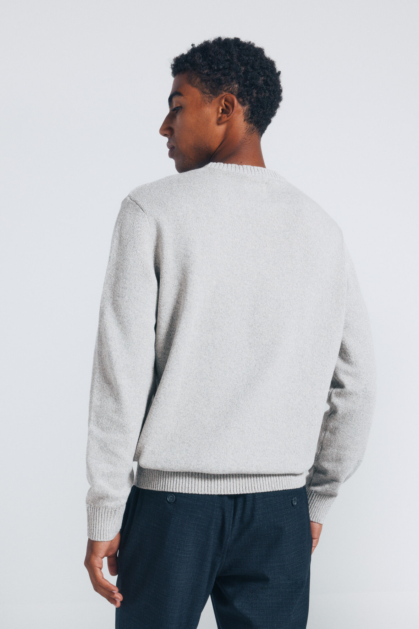 Springfield Jersey trenzado de fantas&iacute;a liso gris