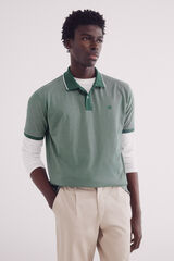 Springfield Polo oxford cuello contraste regular fit verde