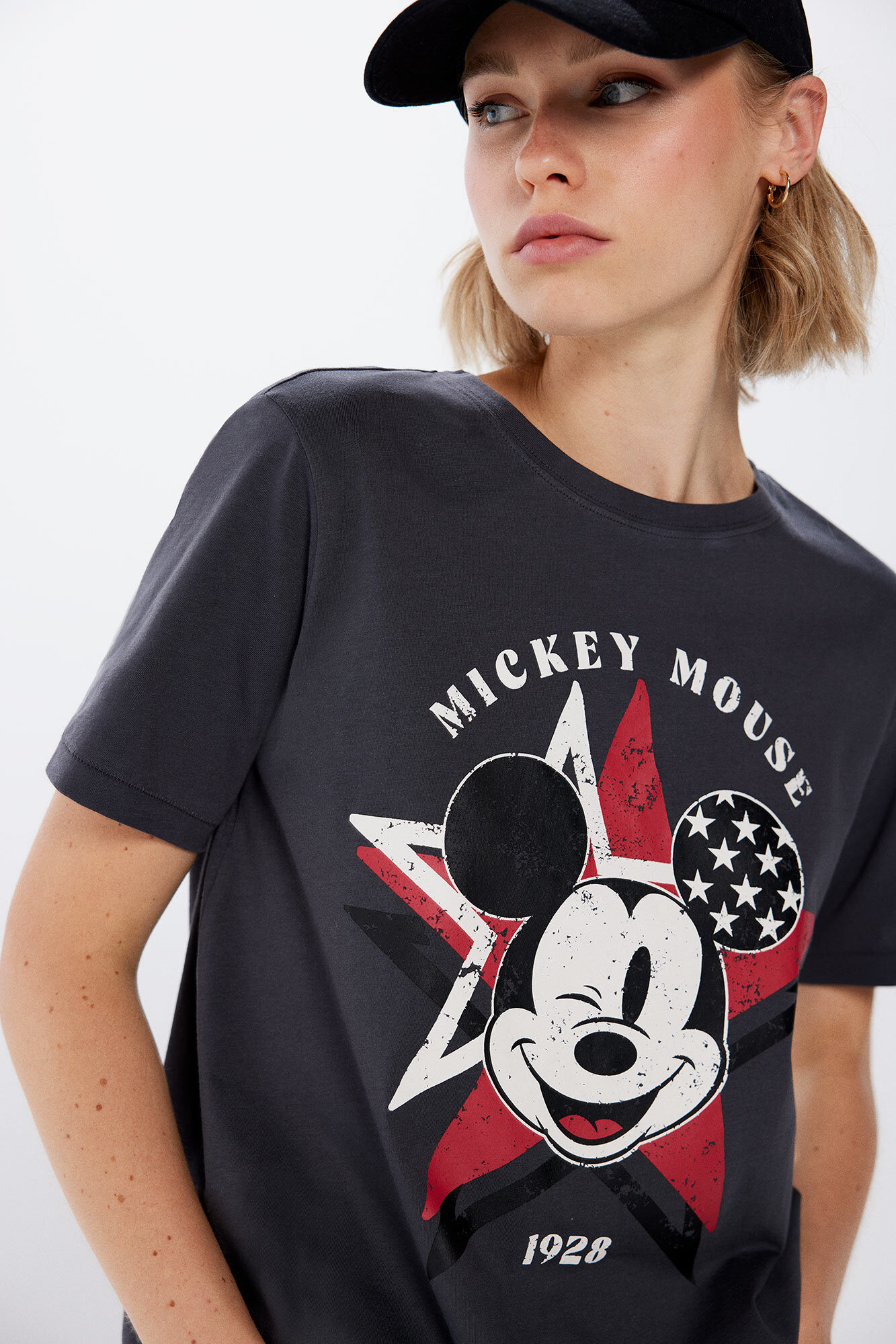 Springfield Playera "Mickey Mouse" USA gris