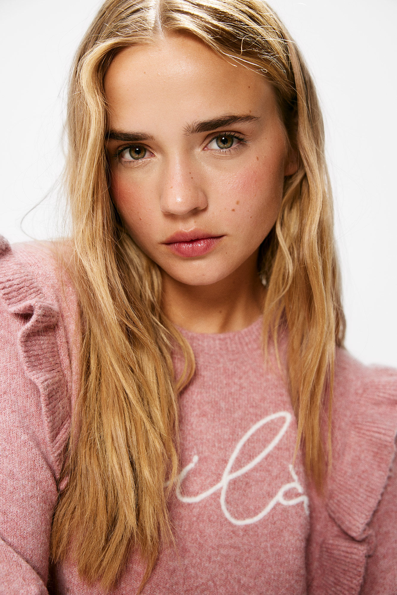 Springfield Su&eacute;ter Voil&agrave; Volantes rosa