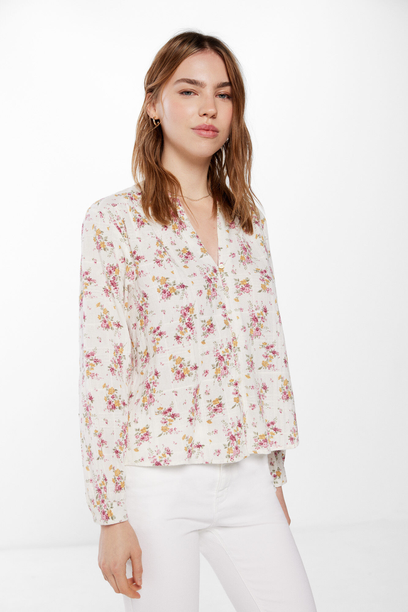 Blusa algodon estampada REBAJAS MUJER Springfield MX