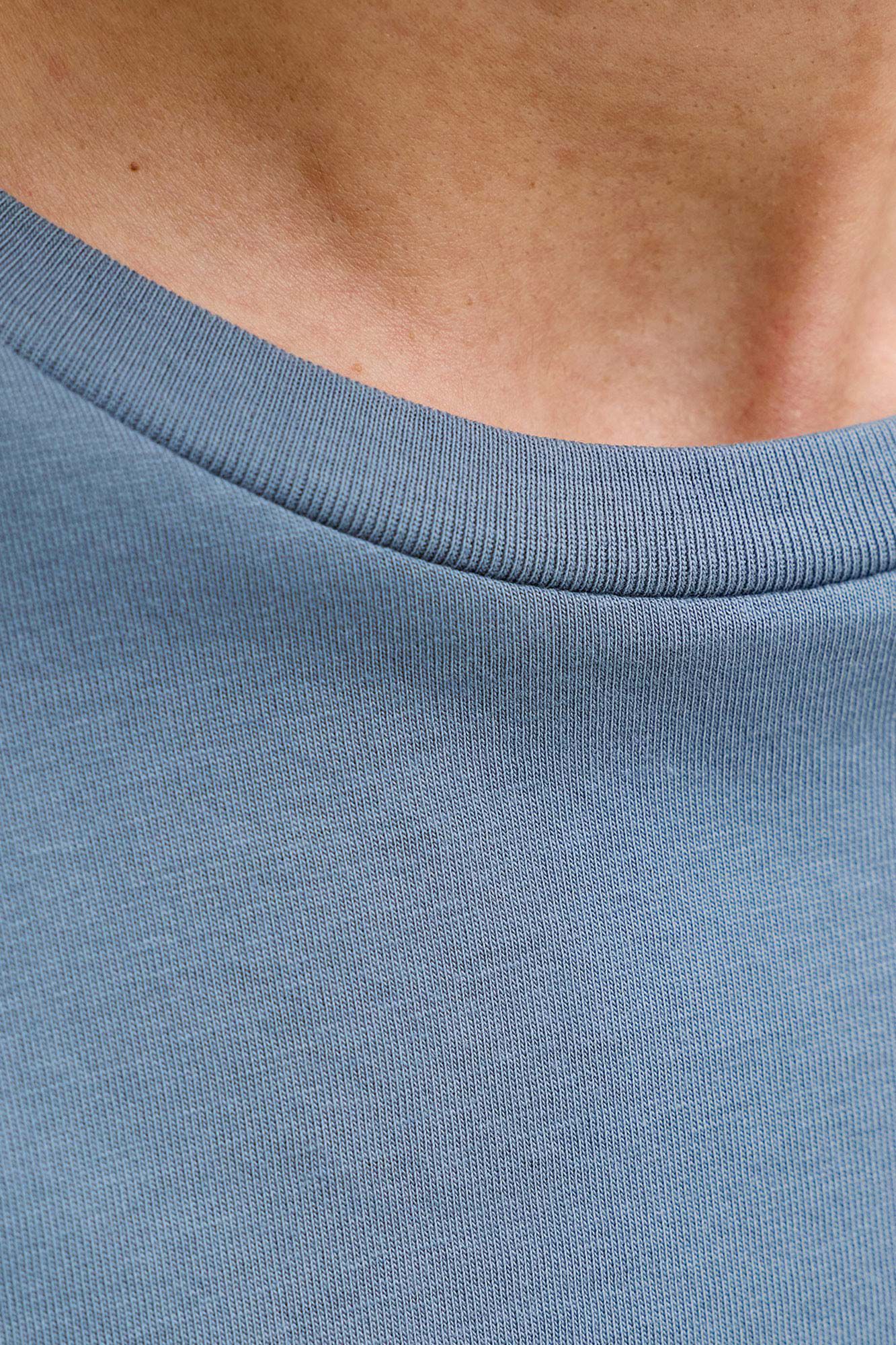 Jack & Jones Playera slim fit de algod&oacute;n con logo icono gris