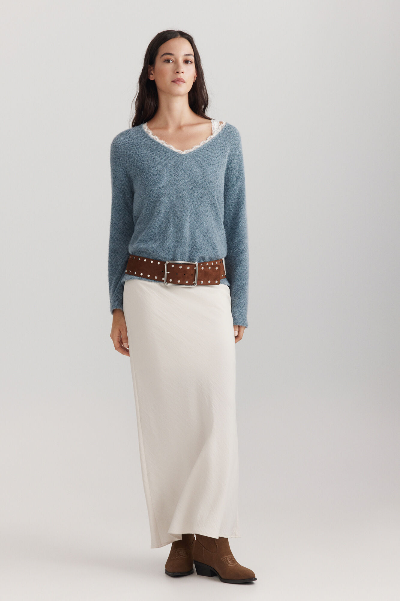 Springfield Su&eacute;ter fino cuello lace