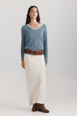 Springfield Su&eacute;ter fino cuello lace azul