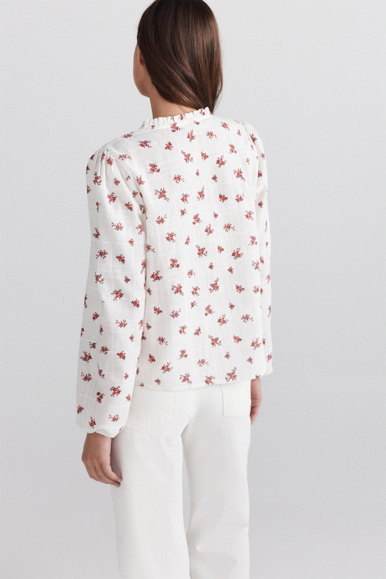Springfield Camisa con estructura de volantes p&uacute;rpura