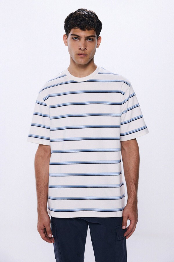 Springfield Playera rayas azul