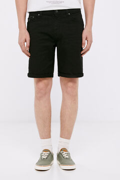 Springfield Bermuda vaquera 5 bolsillos slim lavada negro