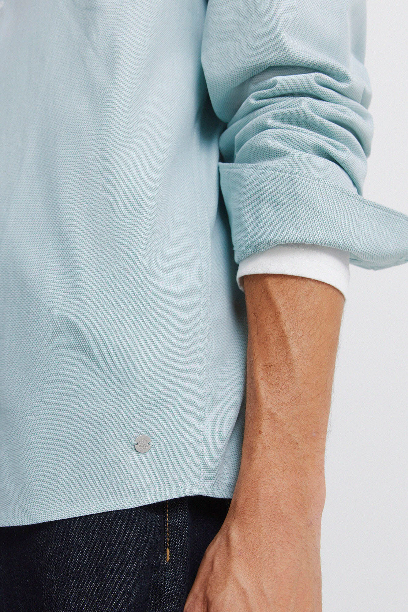 Springfield Camisa vestir estructura easy care verde