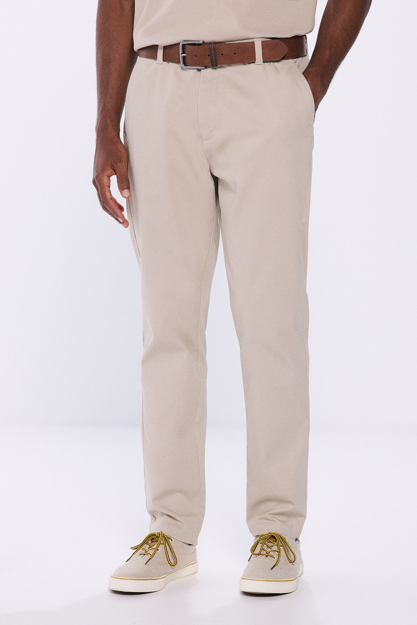 Springfield Pantal&oacute;n chino vestir comfort slim fit caf&eacute;