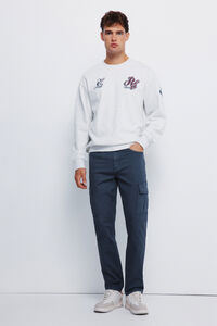 Springfield Pantal&oacute;n cargo lavado de corte entallado