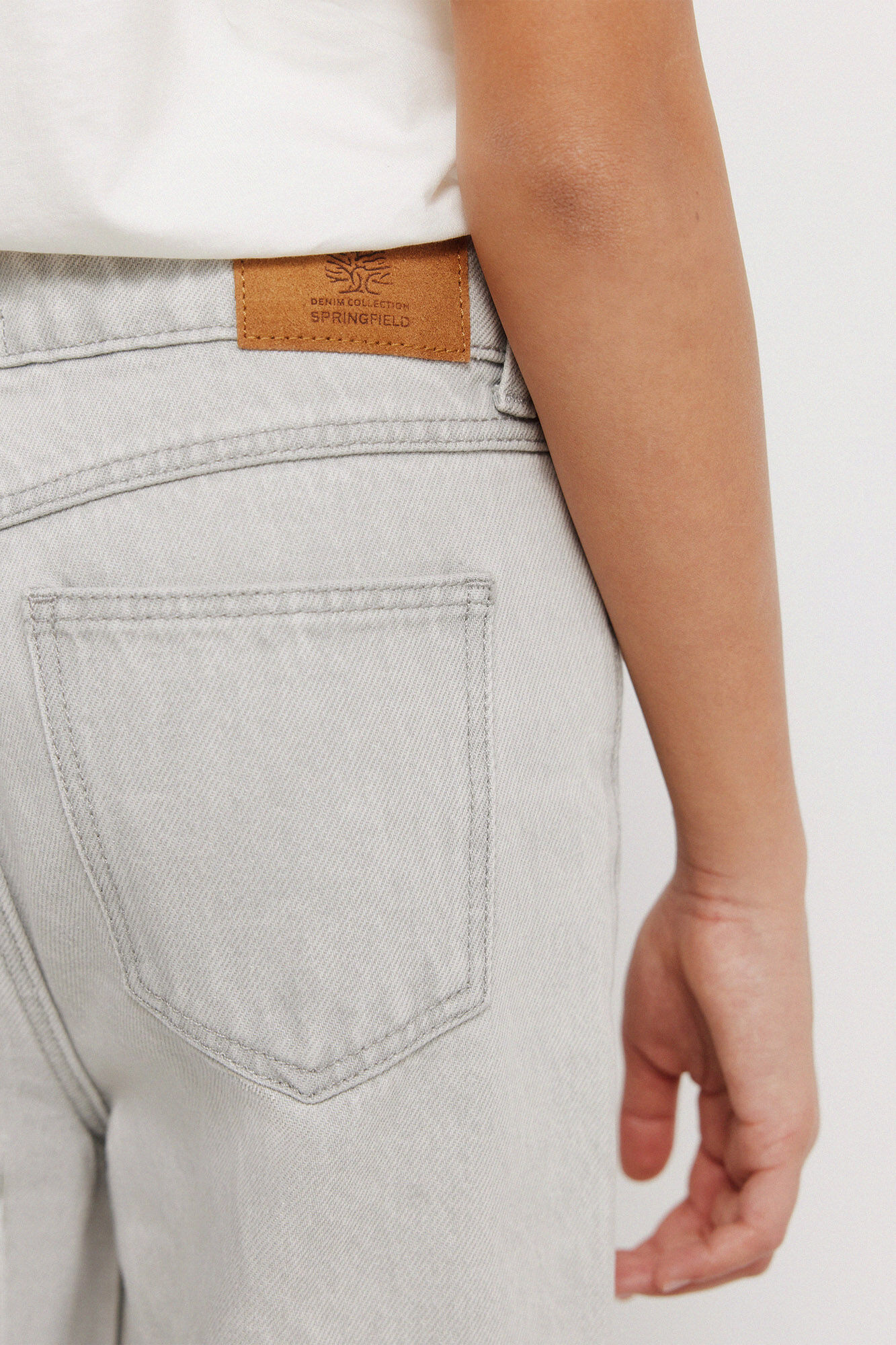 Springfield Kids Jeans culotte para ni&ntilde;a gris