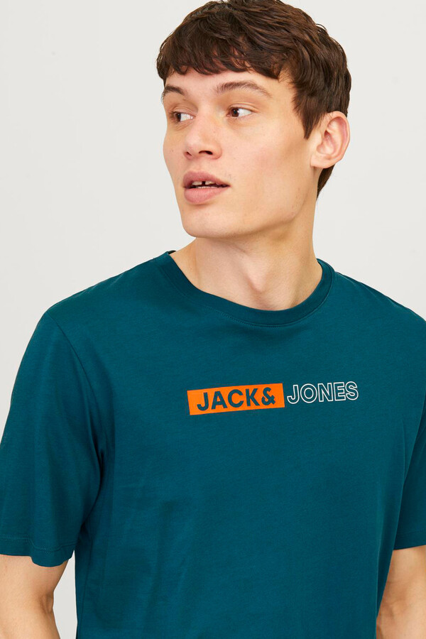 Jack & Jones Playera estándar fit azul