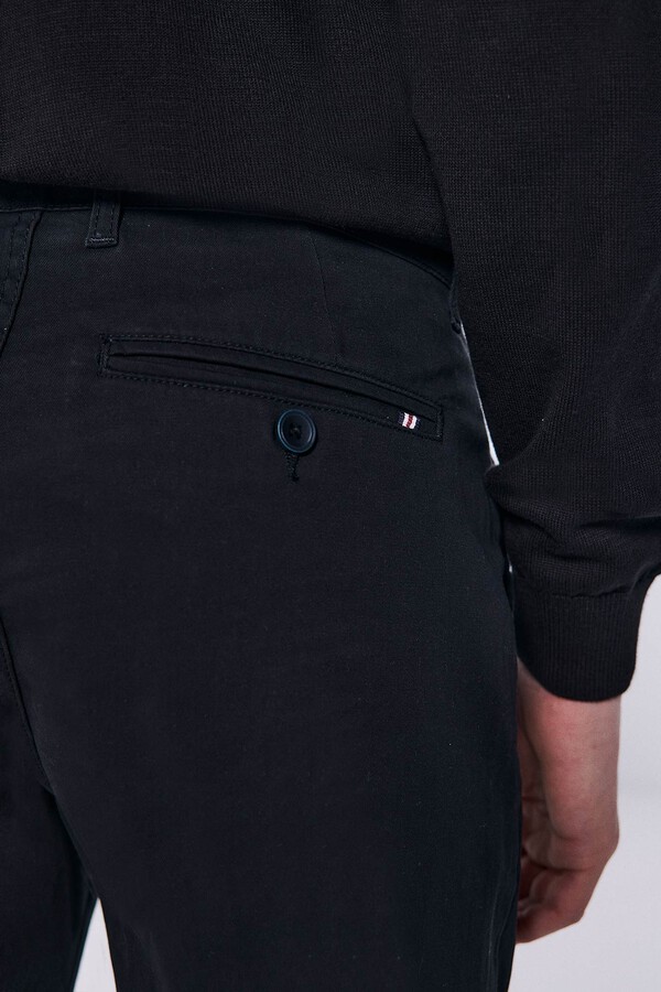 Springfield Pantalón chino slim fit negro