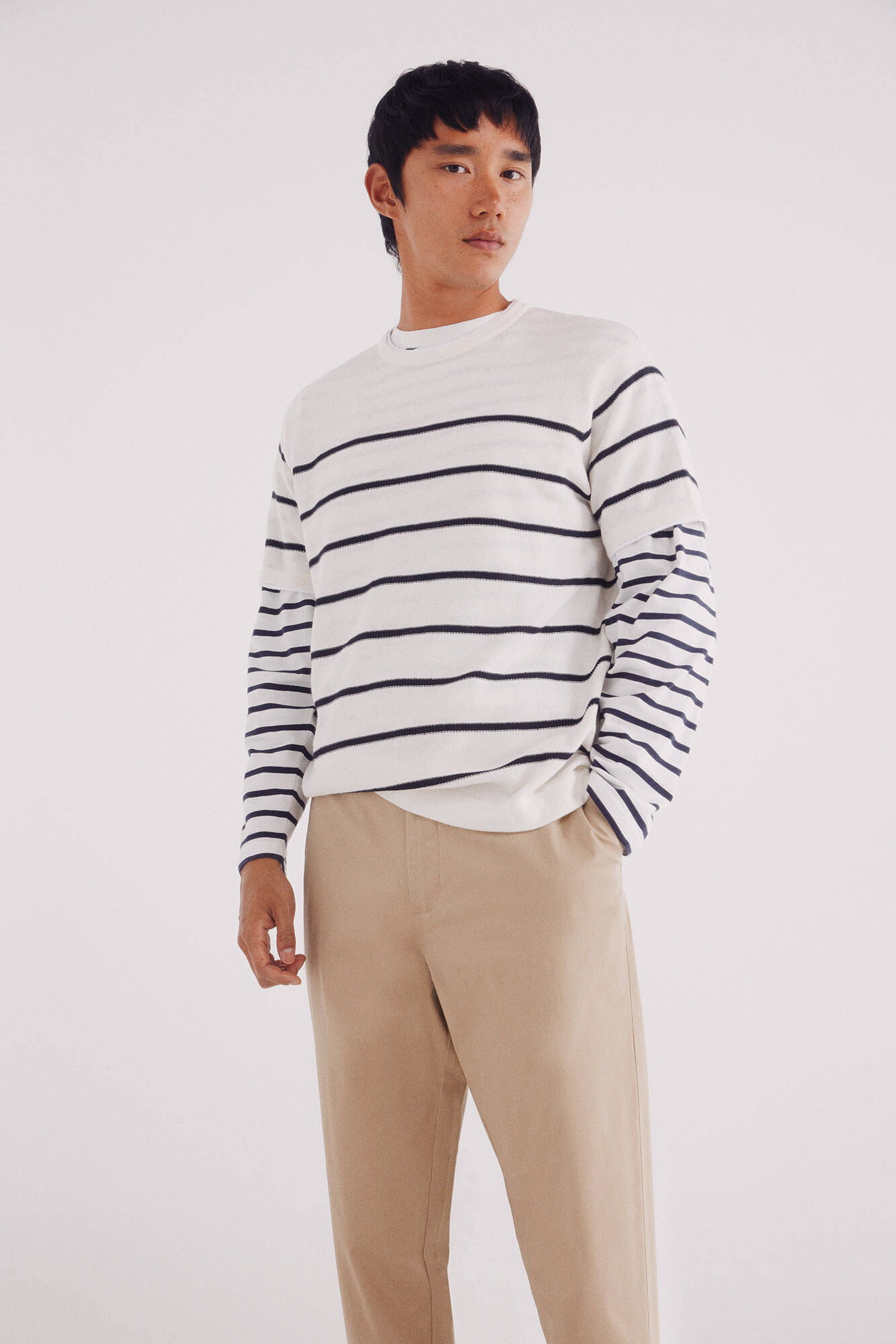 Springfield Pantal&oacute;n chino ligero slim fit beige