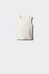 Springfield Kids Top Rib bordado contraste ni&ntilde;a marfil