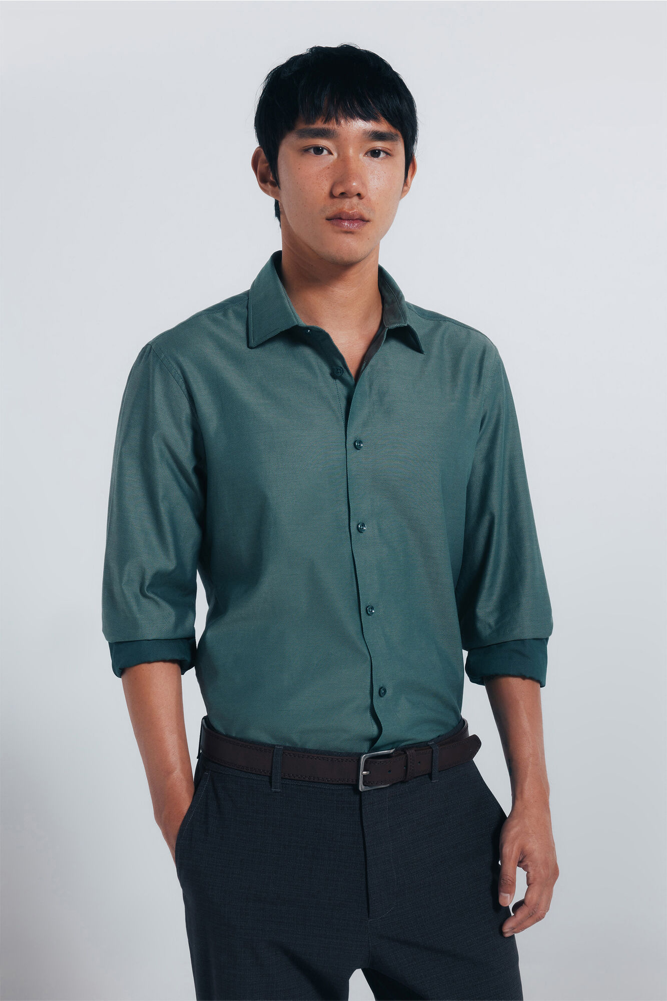 Springfield Camisa estructurada de f&aacute;cil cuidado