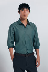 Springfield Camisa estructurada de fácil cuidado verde