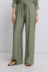 Springfield Pantal&oacute;n largo fluido ancho kaki