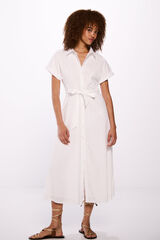 Springfield Vestido camisero schiffly estampado