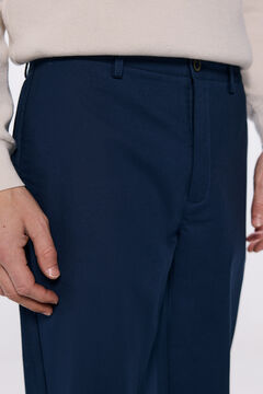 Springfield Pantalón chino vestir estructura bicolor marino