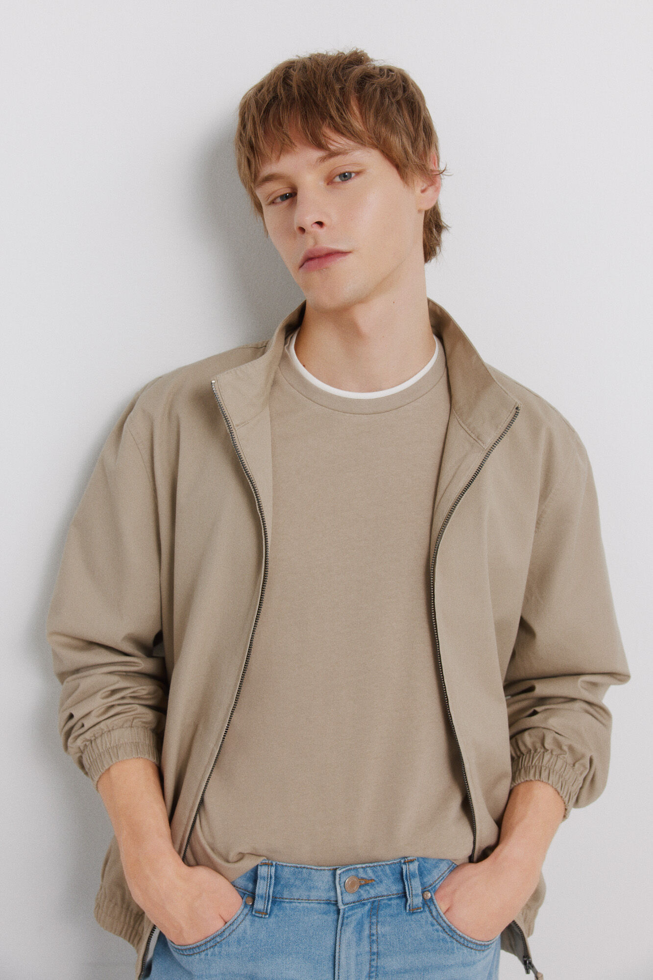 Springfield Playera cuello doble caf&eacute;